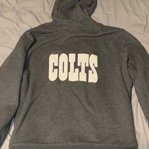 NFL Colts Gray Zip Up Sweater